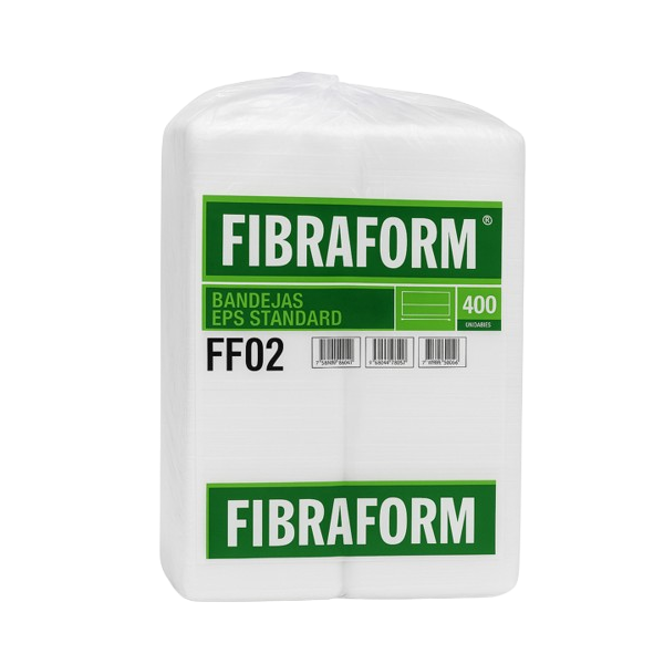 Bandeja Espuma FF02 Funda 21x14,5x2,5 FibraForm 400un